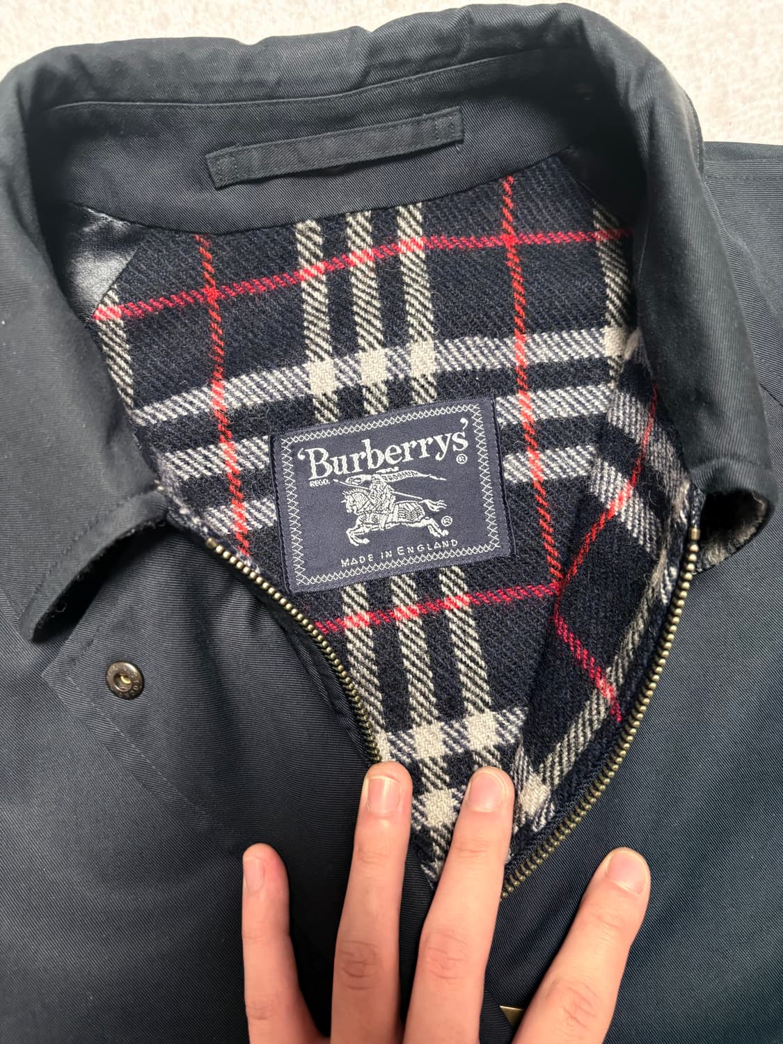 버버리 네이비 트렌치 코트 Made in England 상품이미지2