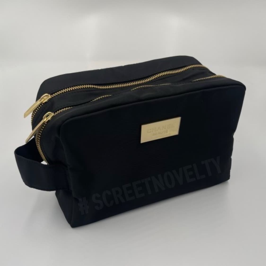 샤넬뷰티 트래블 파우치 더블파우치 클러치 블랙 상품이미지1