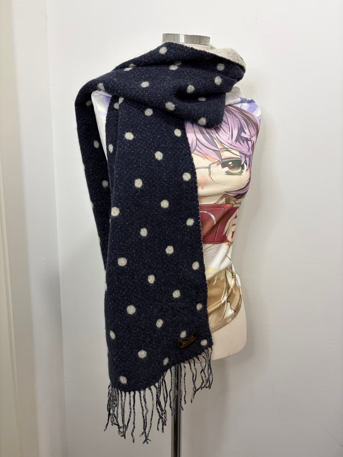 일본 빈티지 모리걸 도트 머플러 상품이미지2