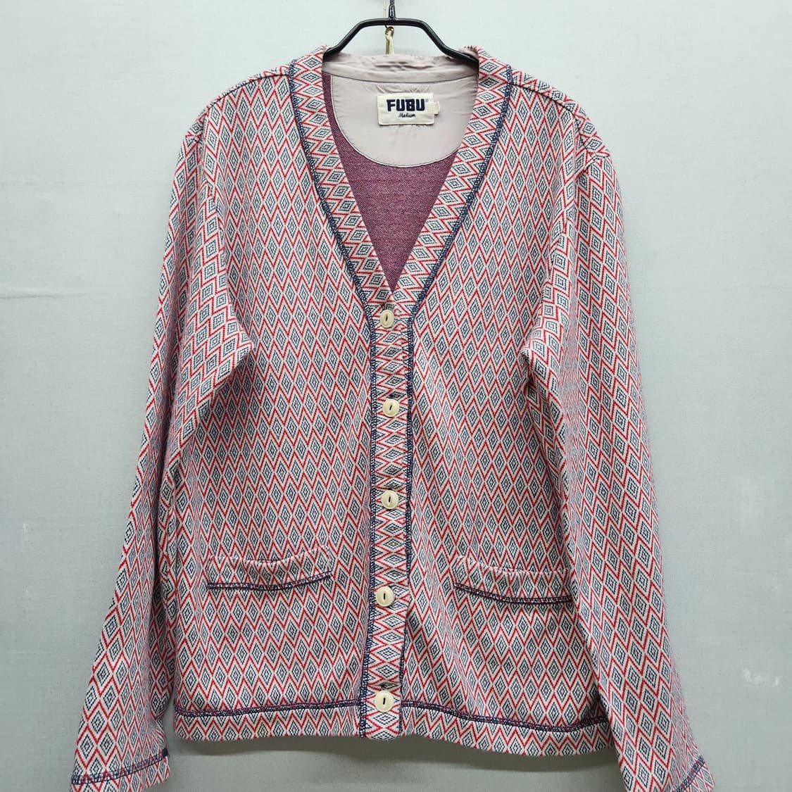 PUBU 푸부 다이아몬드 패턴 빈티지 가디건 M(M~L)남여공용 상품이미지1