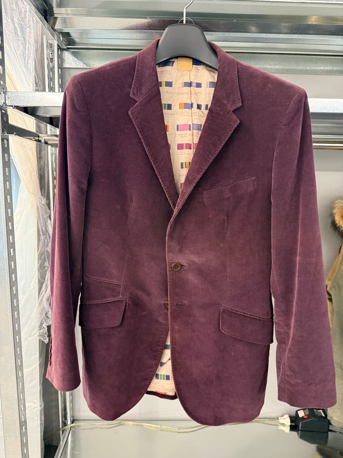 Paul Smith 버건디 코듀로이 자켓 38/48 상품이미지2