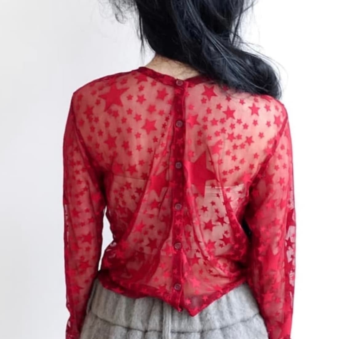 샵페어리 스타 메쉬 가디건 상품이미지3