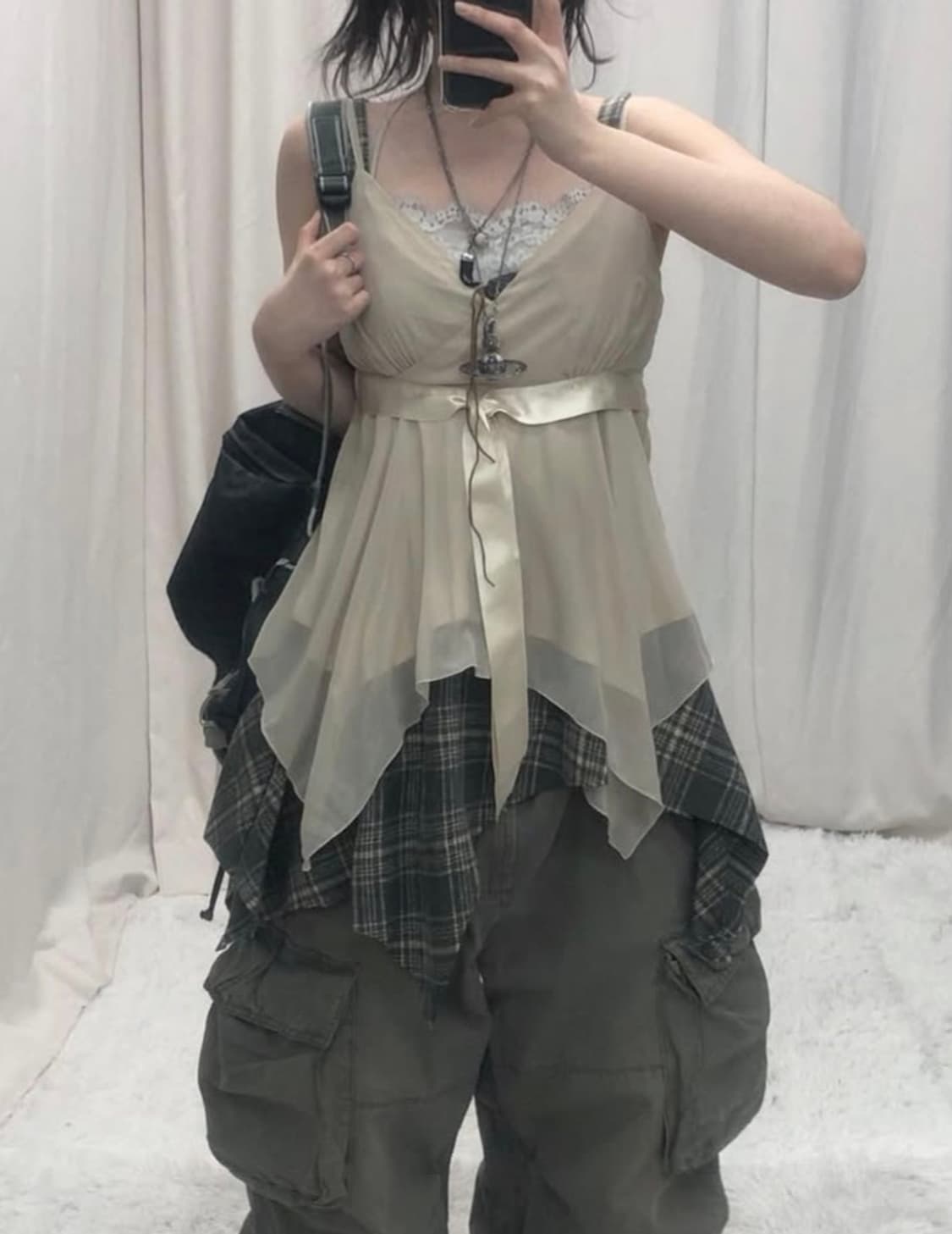 Y2k 선가든 개대장 와투케 그런지 상의셋 상품이미지4