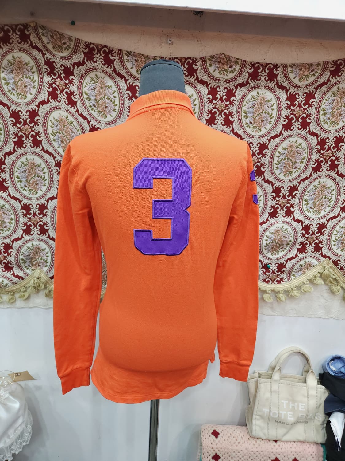 폴로 랄프로렌 오렌지 퍼플 빅포니 카라 긴팔티

 상품이미지8