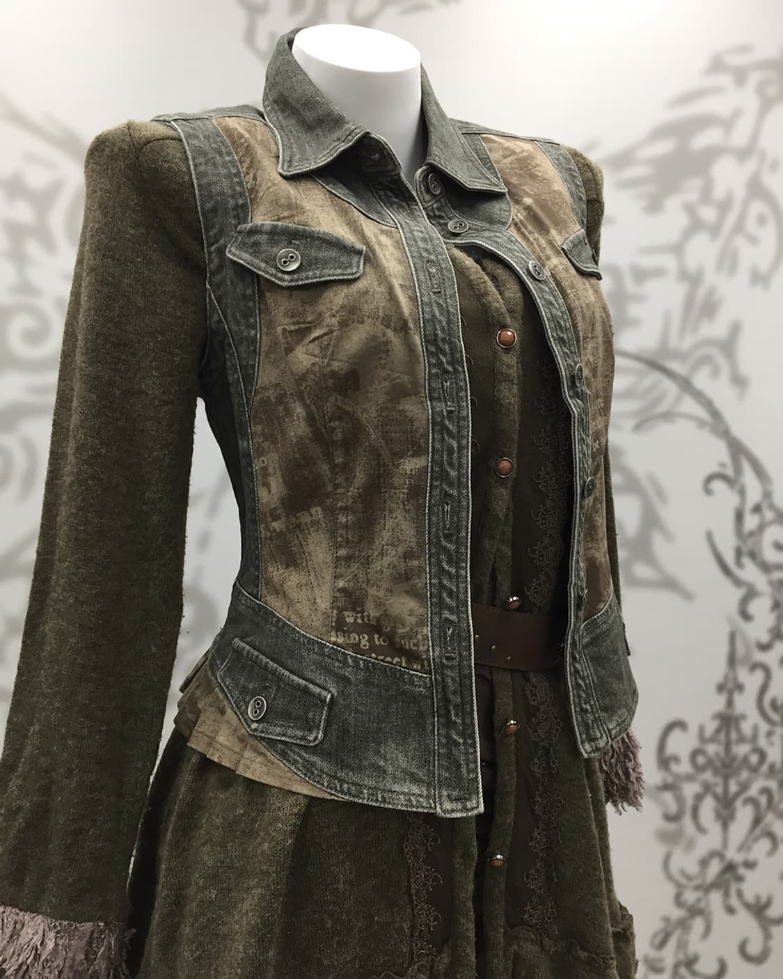 Grunge denim vest 상품이미지3