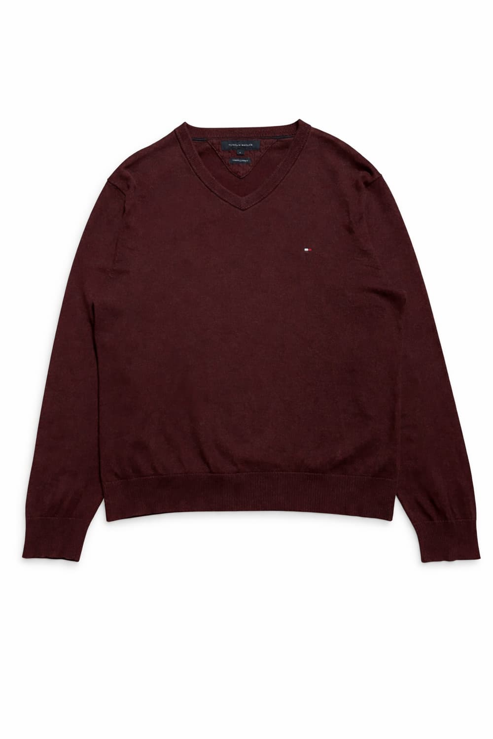 USA 미국 빈티지 y2k 타미힐피거 코튼 캐시미어 브이넥 니트 스웨터 상품이미지1