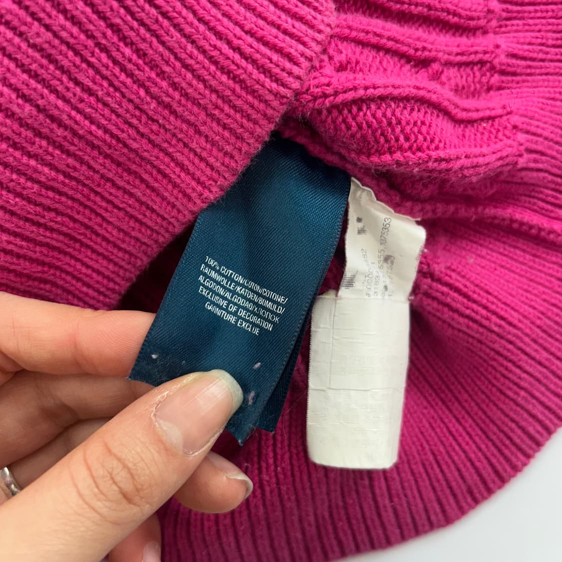 Polo 다크네이비 로고 핑크 케이블 니트 가디건 상품이미지6