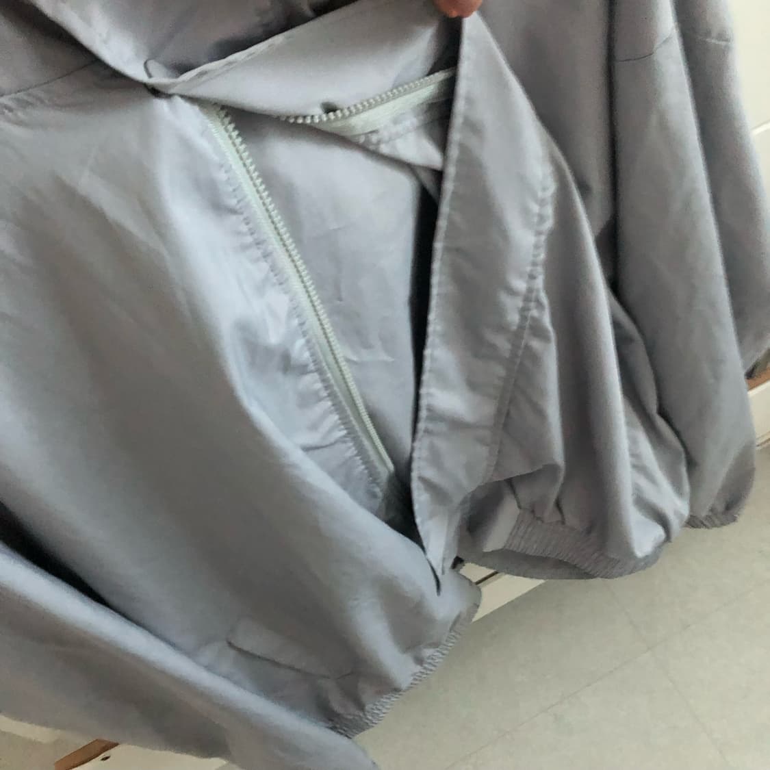 후드 바람막이 그레이 상품이미지3