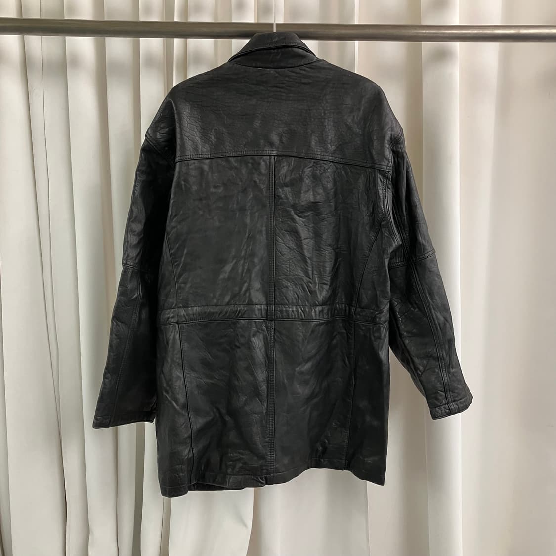 VTG 빈티지 양가죽 하프 코트 L 상품이미지2