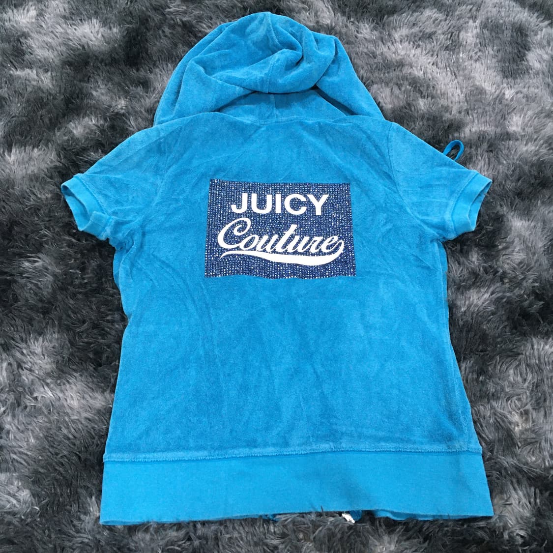 투티/0252 쥬시 꾸뛰르 블랙 라벨 슬림핏 y2k 후드집업 백 포인트 상품이미지6