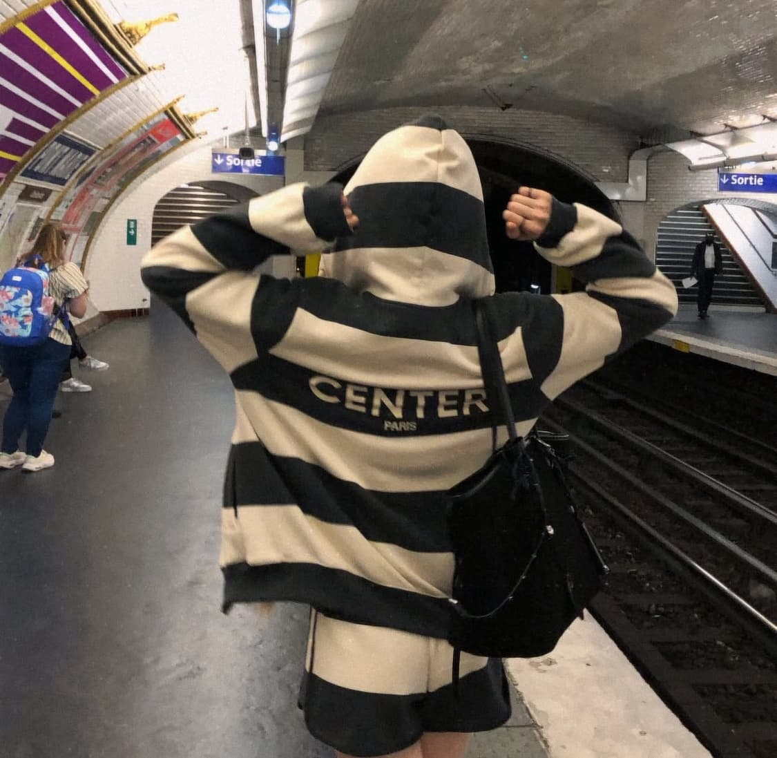 714 center 하이틴 스트라이프 셋업 네이비 상품이미지3