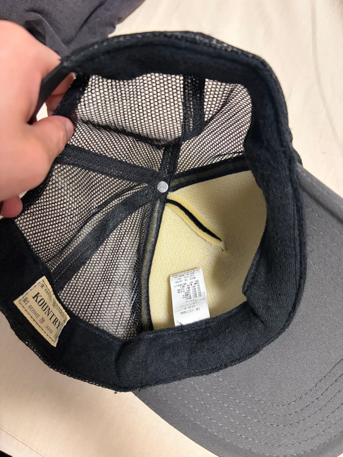 캐피탈 컨트리 펄 크러쳐 트러커 캡 블랙 그레이 상품이미지4