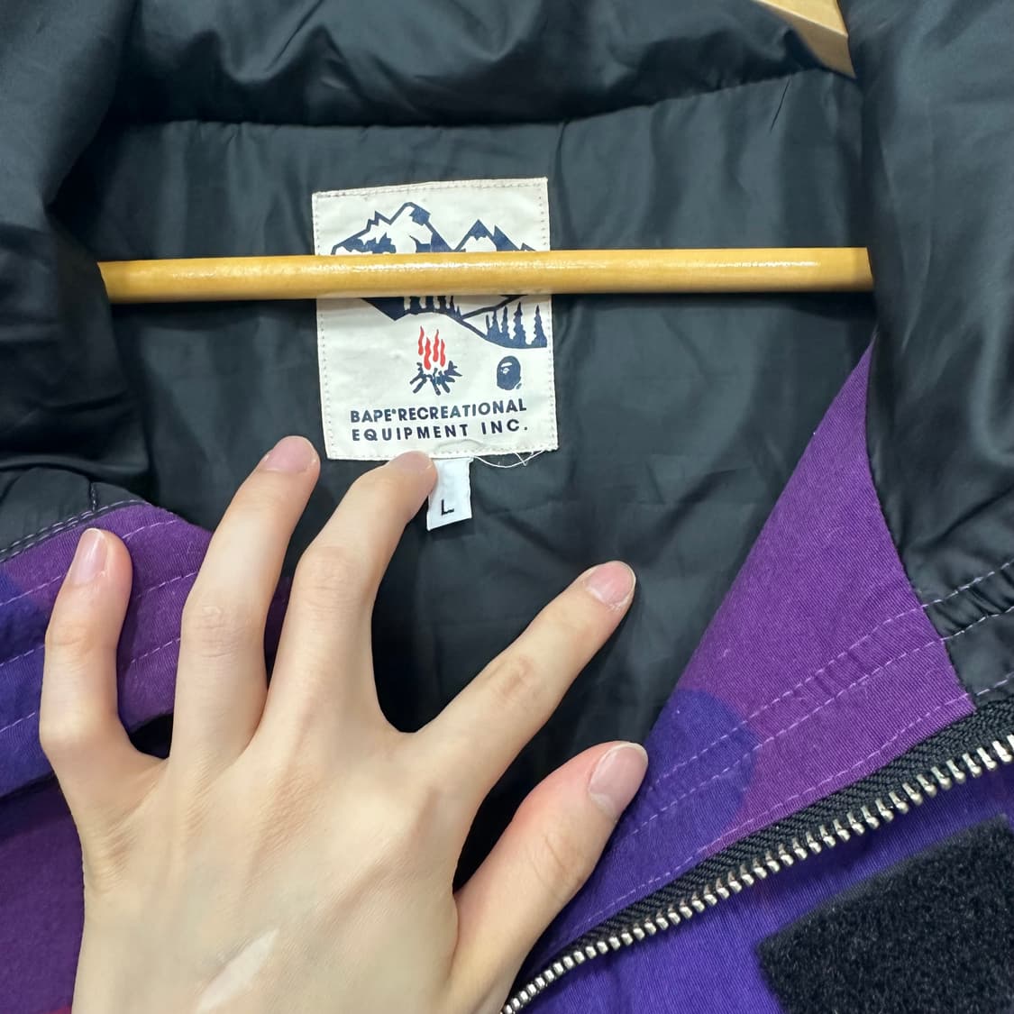 베이프 퍼플 패딩점퍼 상품이미지4