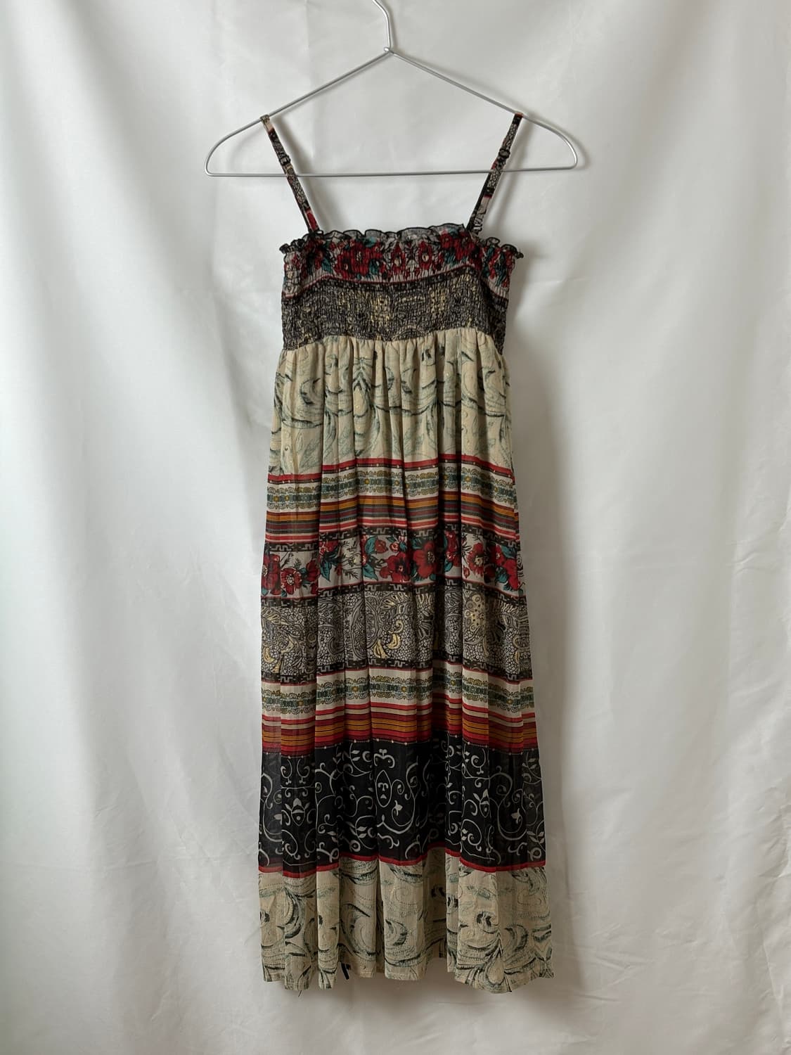 오리엔탈 플라워 스모크 뷔스티에 원피스 상품이미지5