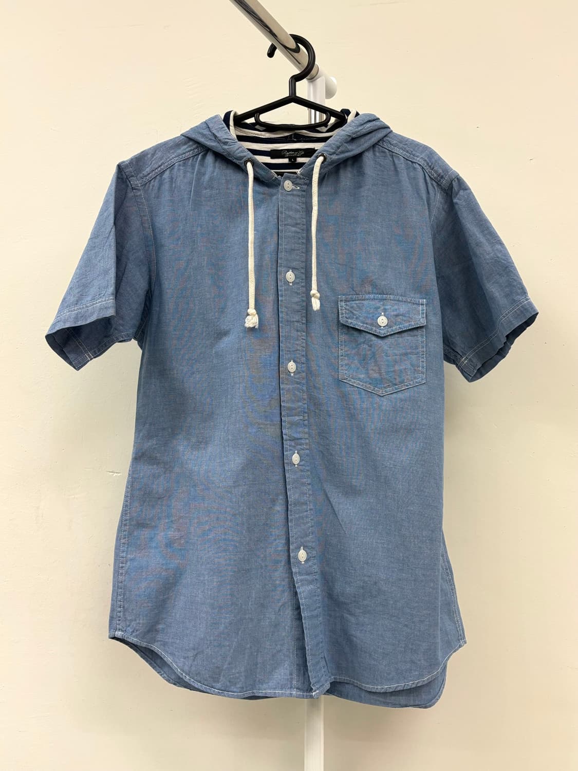 빈티지 데님 후드 셔츠 상품이미지5