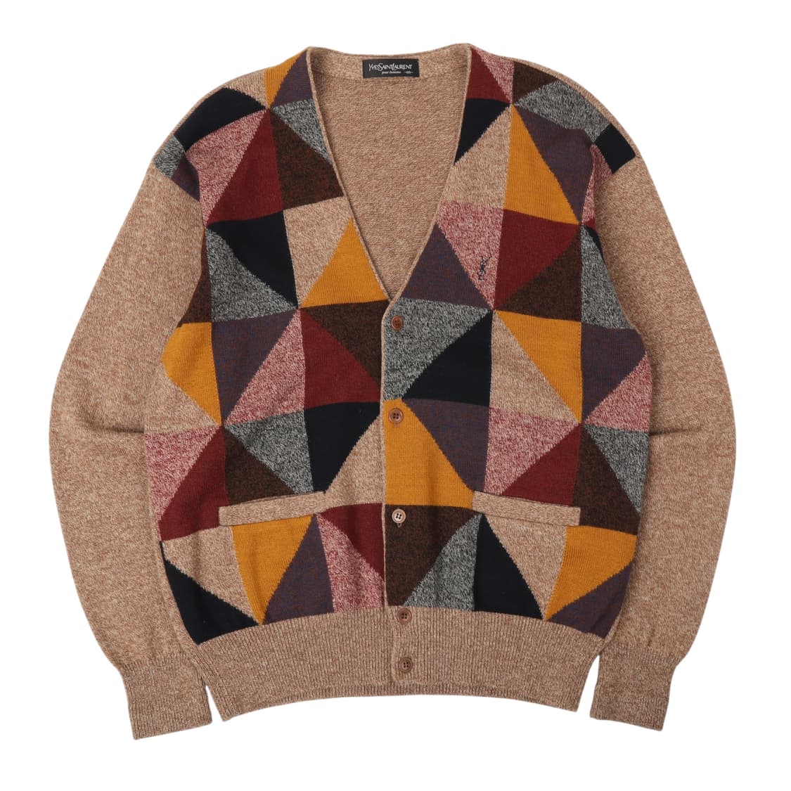 입생로랑 뿌르 옴므 베이지 패턴 울 가디건 상품이미지1