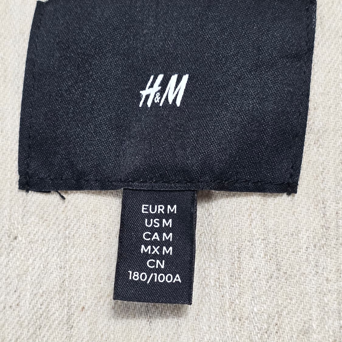 0779 H&M 린넨 혼방 집업 자켓 베이지 M 남성 캐주얼 점퍼 상품이미지8