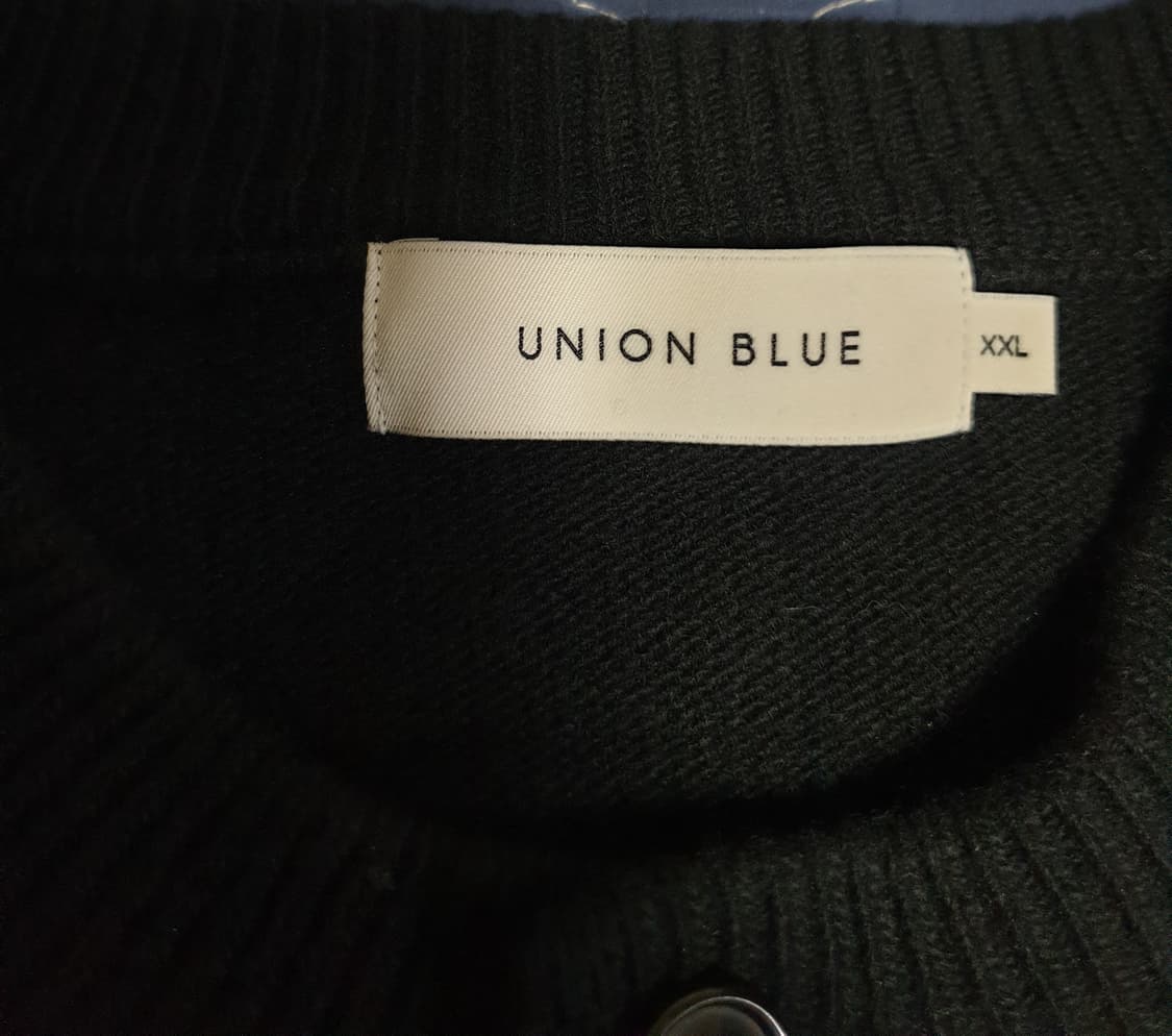 유니온블루 솔리드 크롭 울 가디건 블랙 (XXL) 상품이미지4
