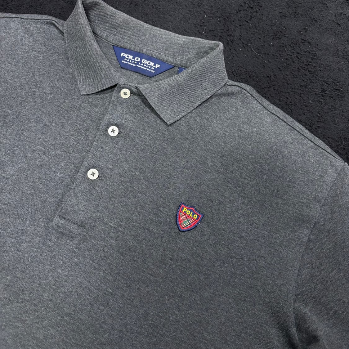 M-L 폴로 랄프로렌 골프 그레이 POLO로고 PK 긴팔 카라티 상품이미지3