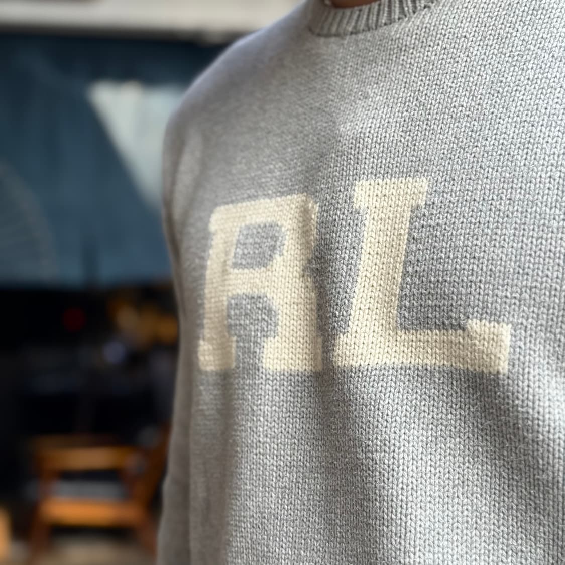 폴로 랄프로렌 RL 로고 인타르시아 코튼 스웨터 M 상품이미지9