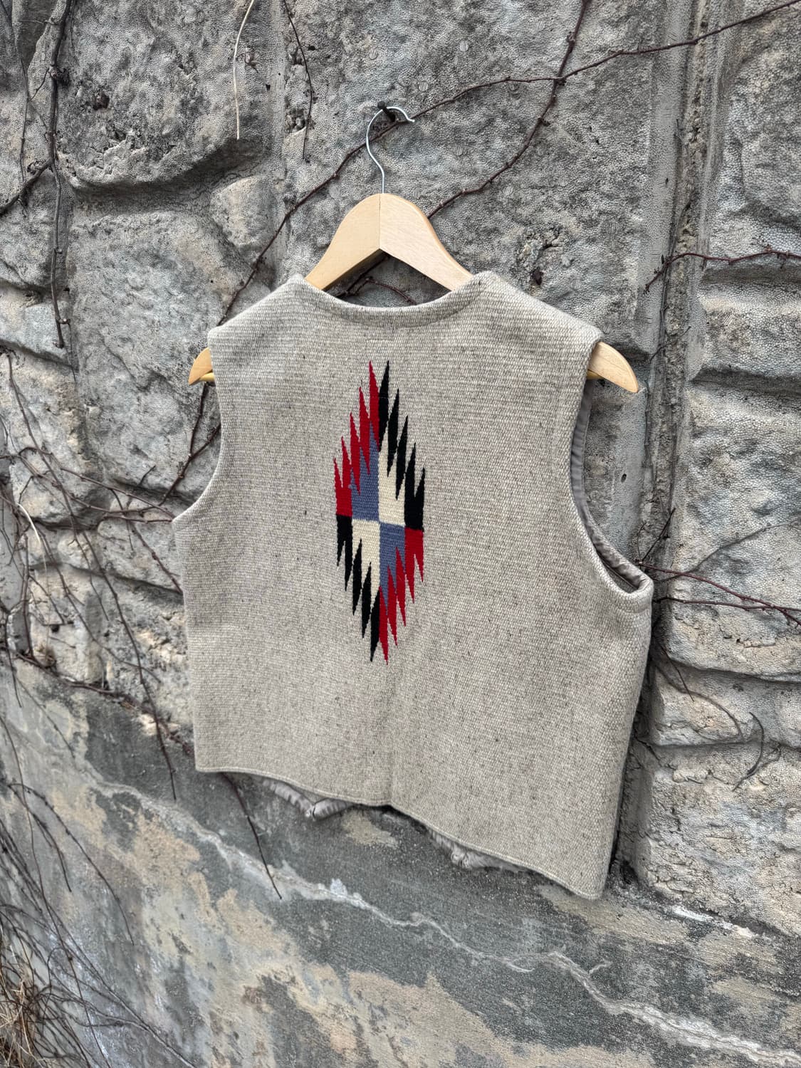 오르테가 핸드 우븐 울 웨스턴 네이티브 치마요 베스트 조끼 상품이미지4