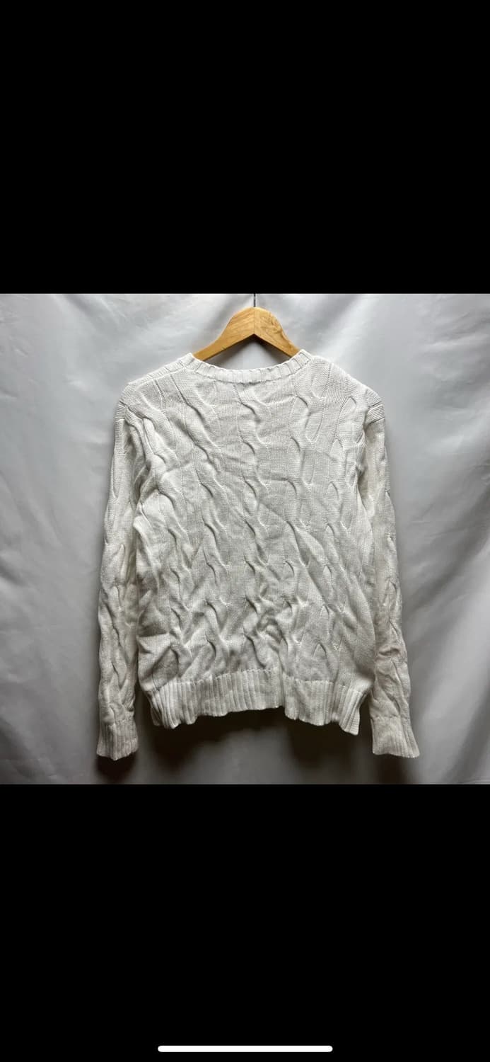[정품/우먼스M] 폴로 랄프로렌 화이트 케이블 꽈배기 니트 상품이미지5