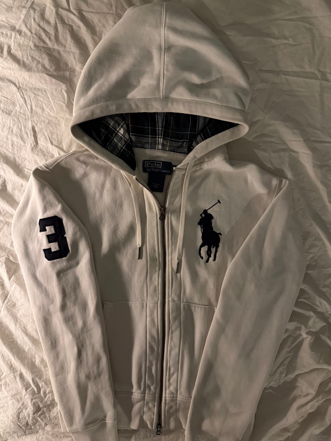 폴로 빅포니 후드집업 화이트 상품이미지2