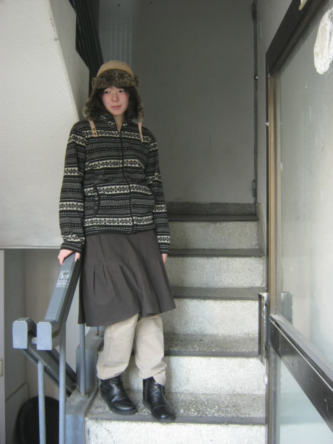 버섯 도자기 단추 스커트 상품이미지1