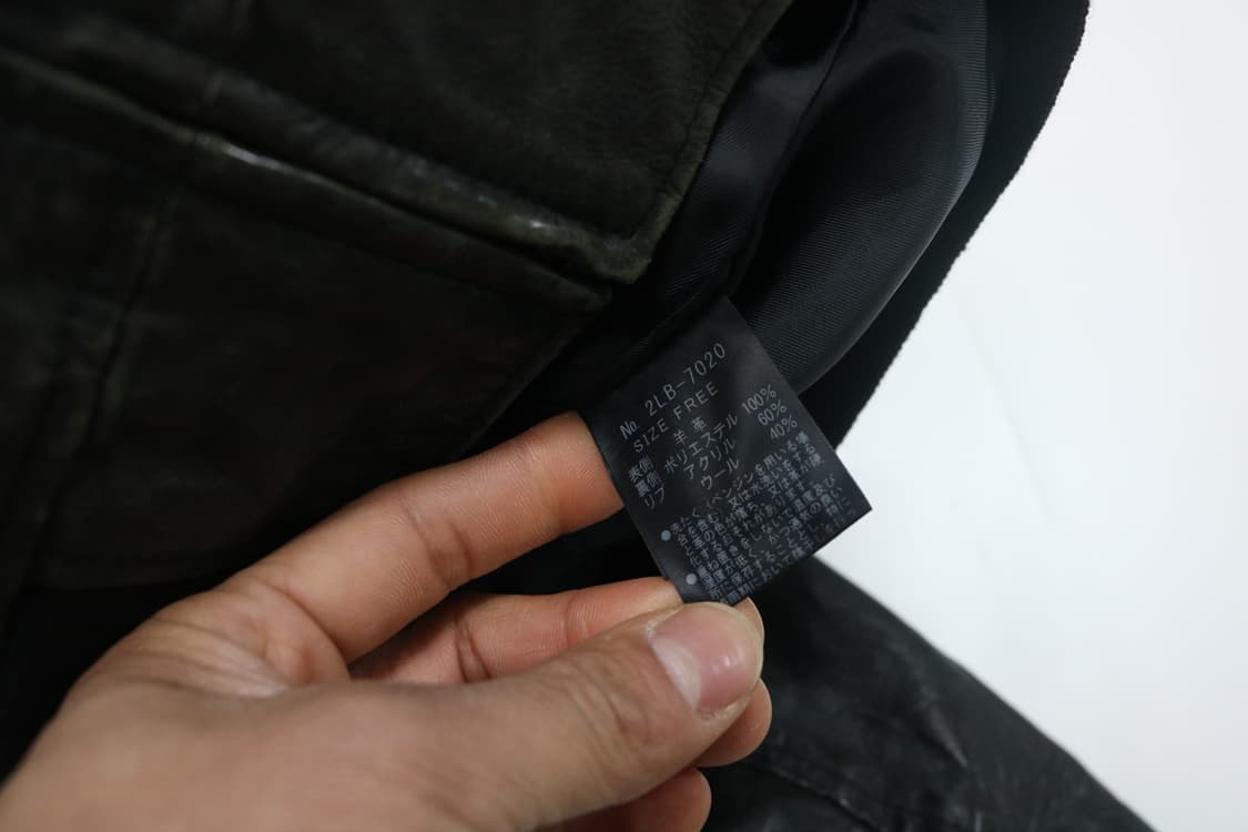 히스테릭글래머 빈티지 양가죽 램스킨 포켓 밀리터리 레더 자켓 상품이미지9