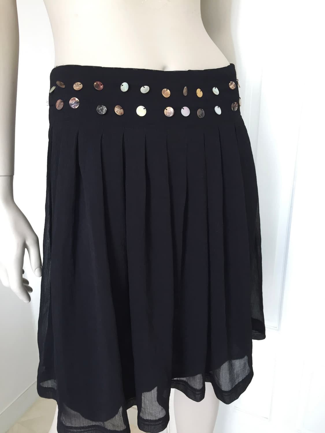 Paris Brand Shell button Pleats skirt 상품이미지5