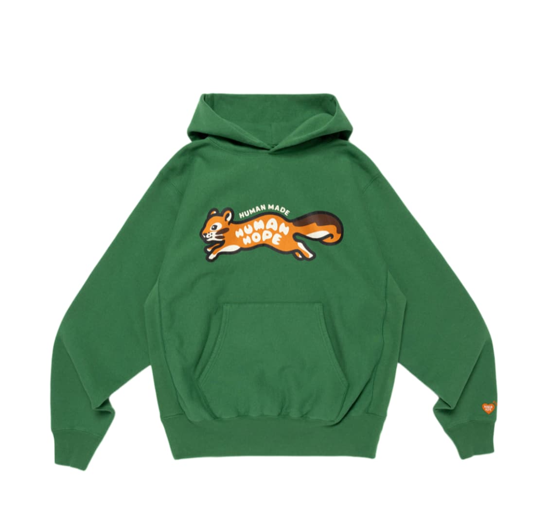 휴먼 메이드x제이홉 휴먼 호프 헤비웨이트 후드 그린 XL 상품이미지1
