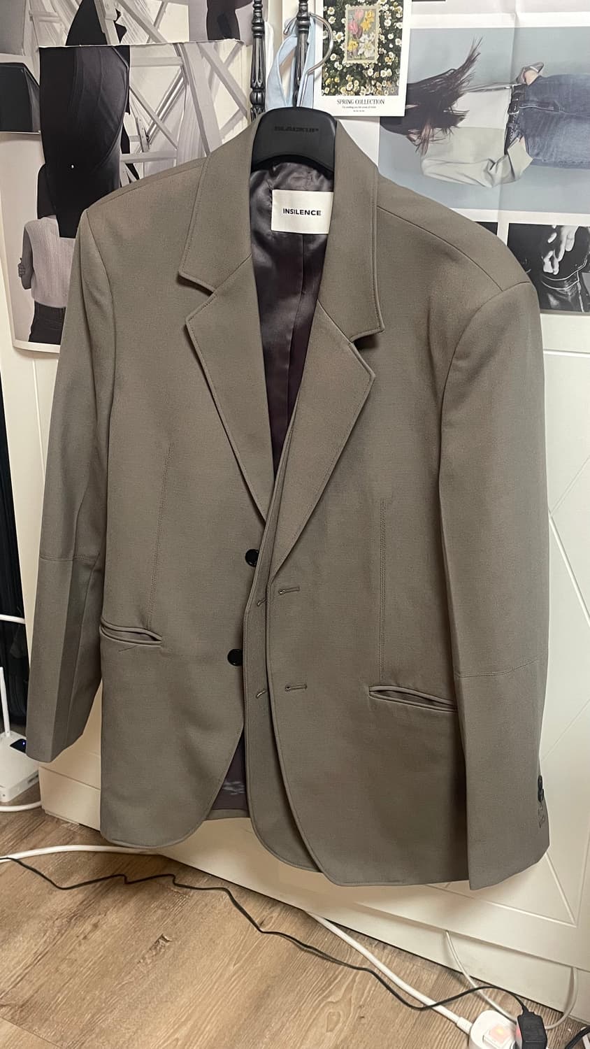 인사일런스 가넷 트윌 패널 울 블레이저 MUD BEIGE 상품이미지5