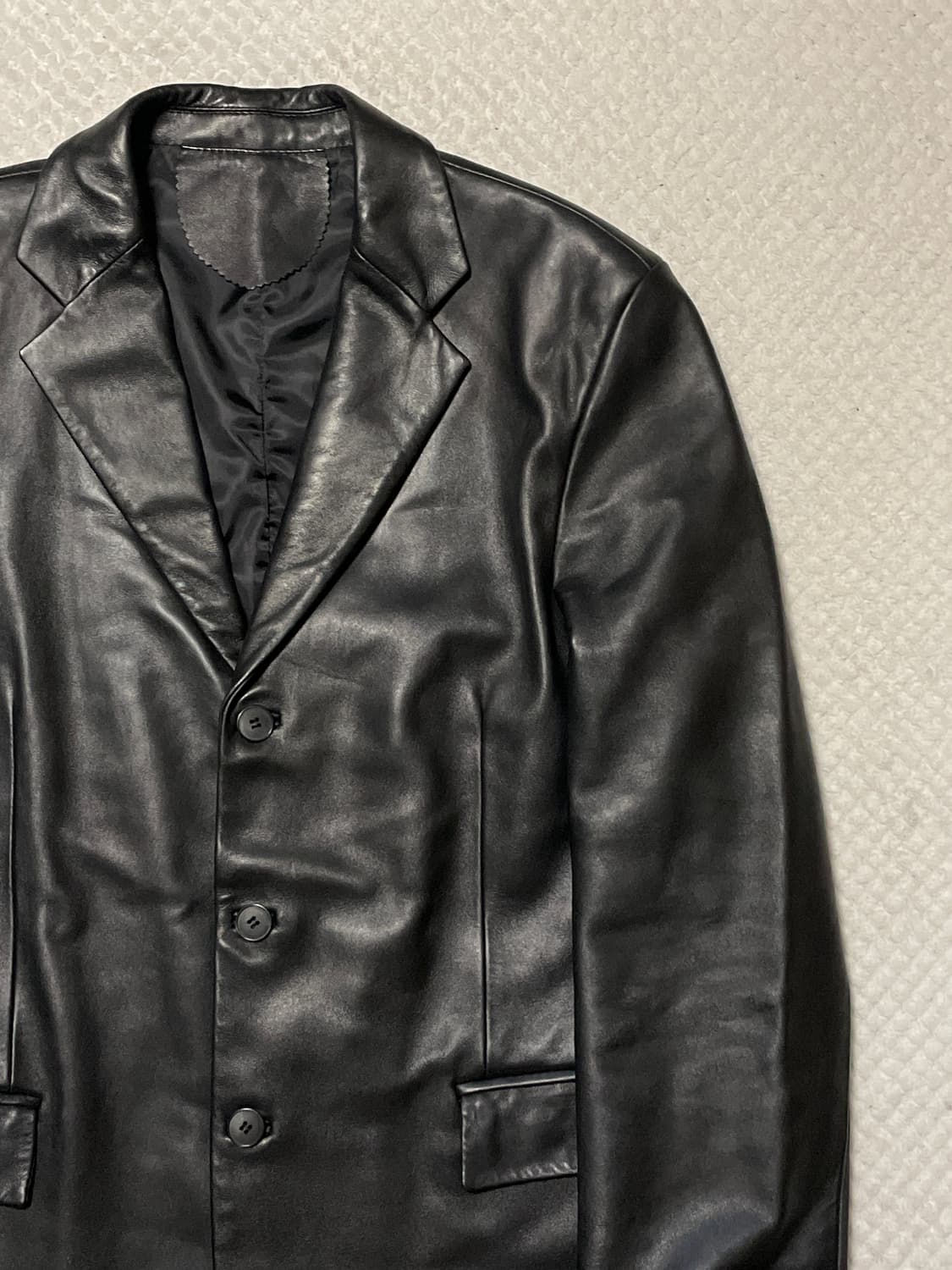 광희시장 웨스턴 무드 3버튼 램스킨 양가죽 레더 자켓 상품이미지3