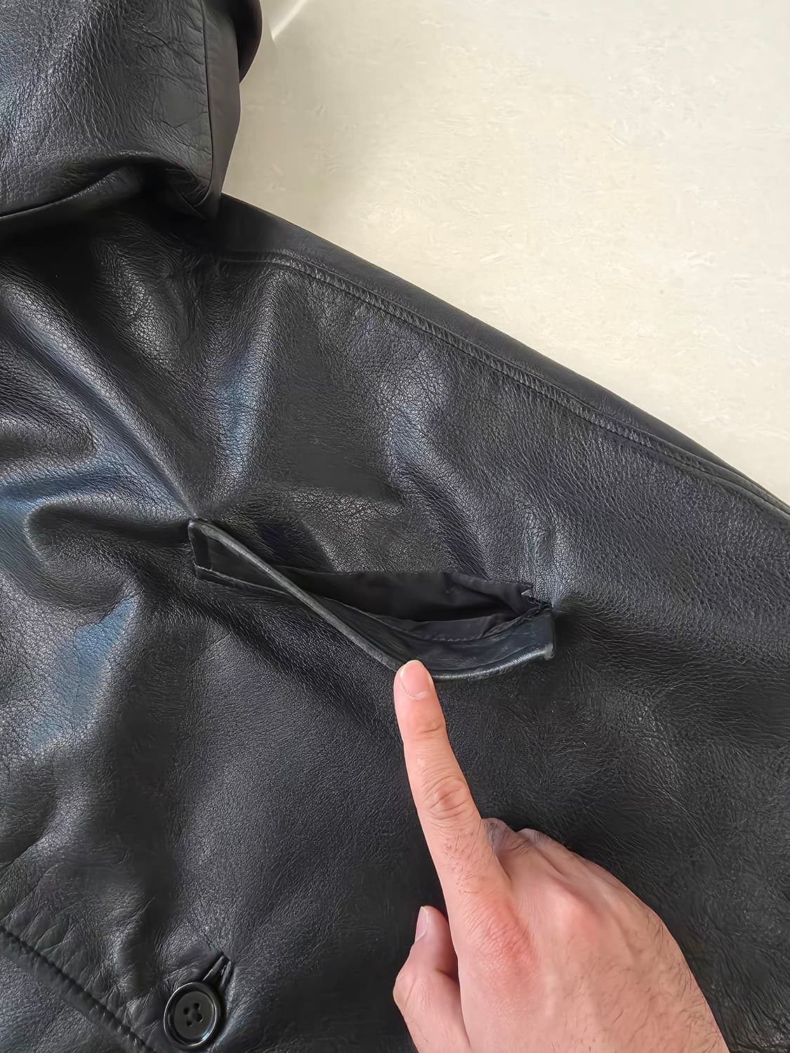 올드 갭 레더 카코트 M 상품이미지7