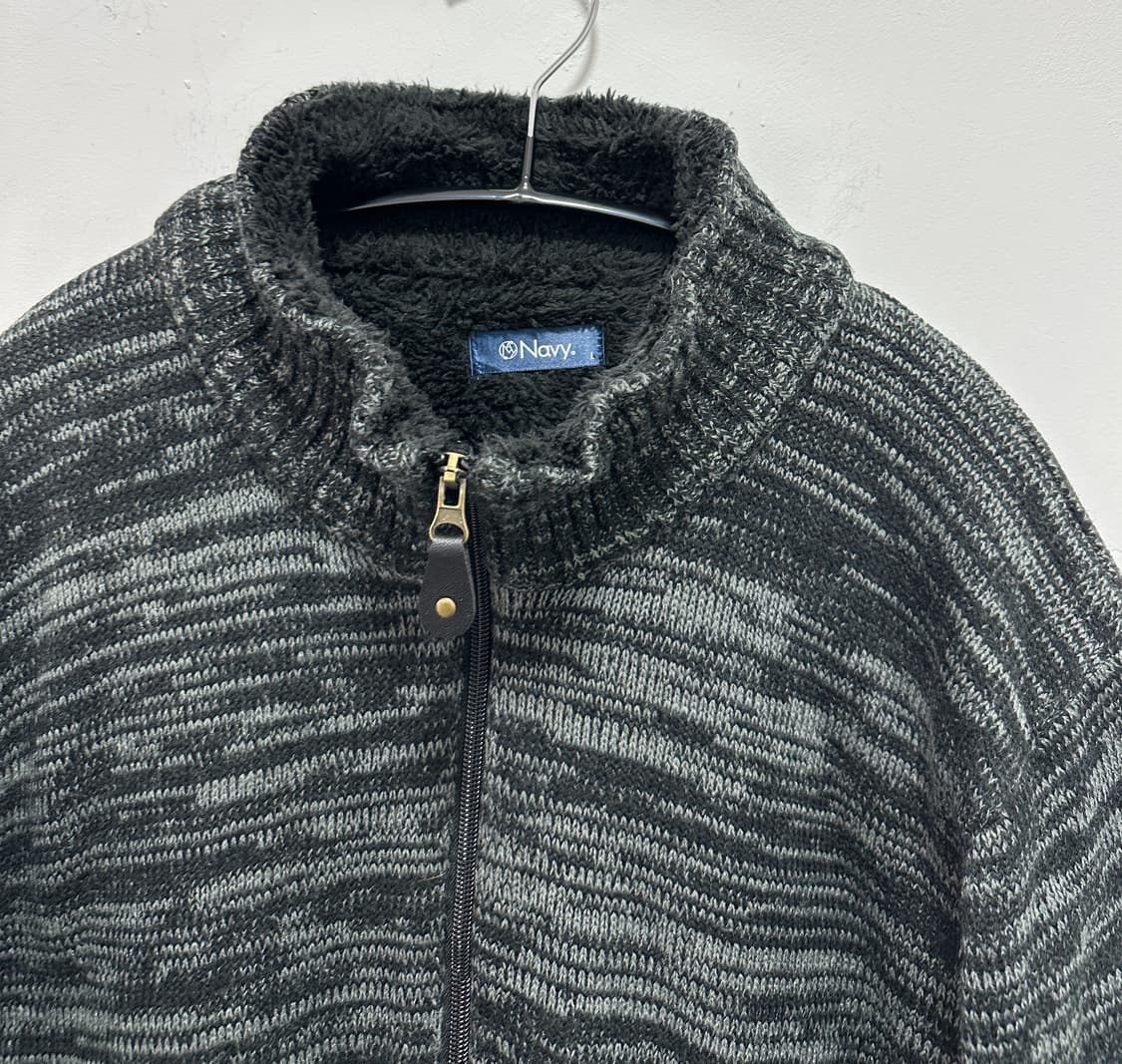 NAVY fur knit cardigan 상품이미지5