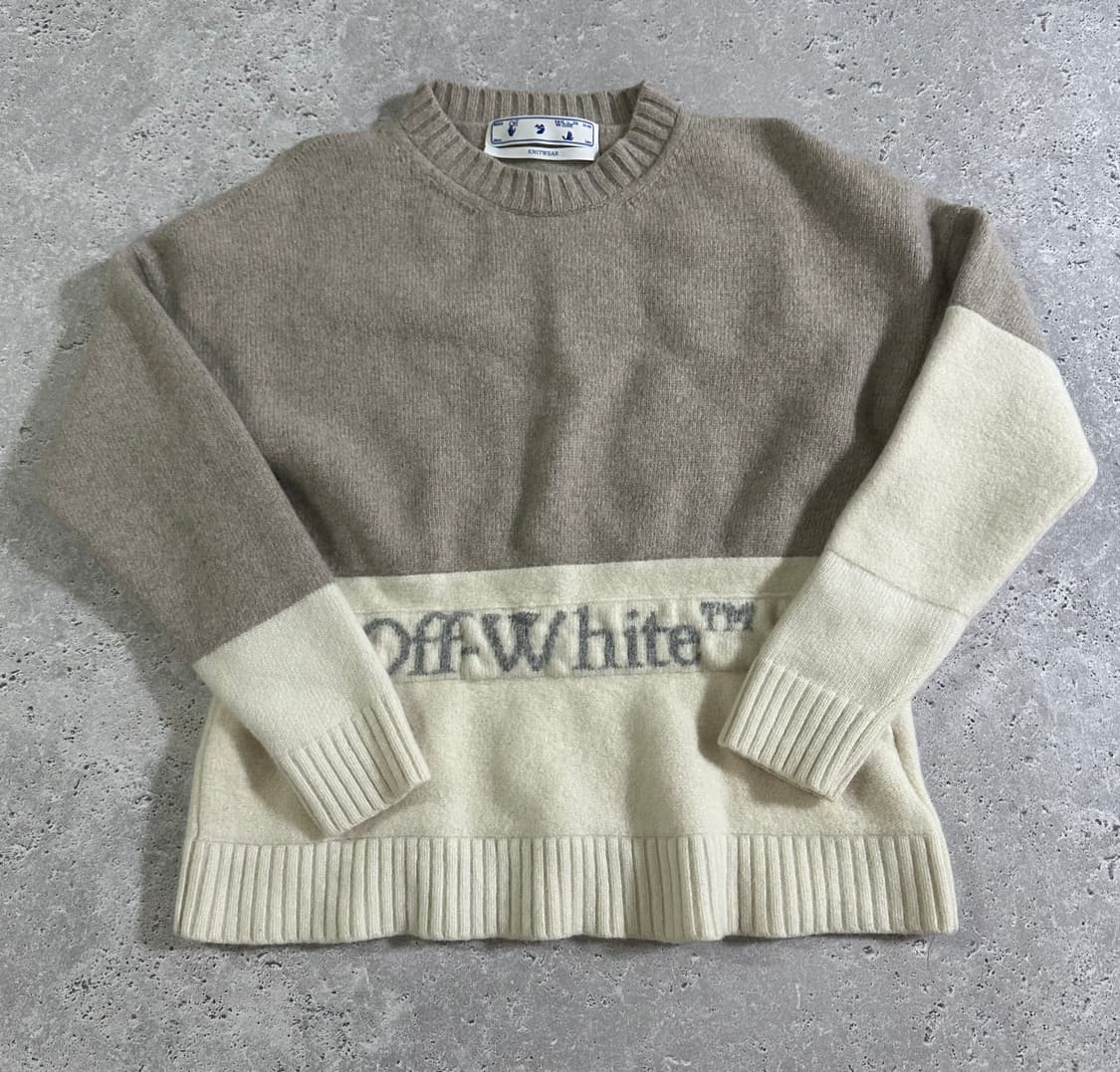 Off-White 토푸 배색 크루넥 스웨터 정품 상품이미지2