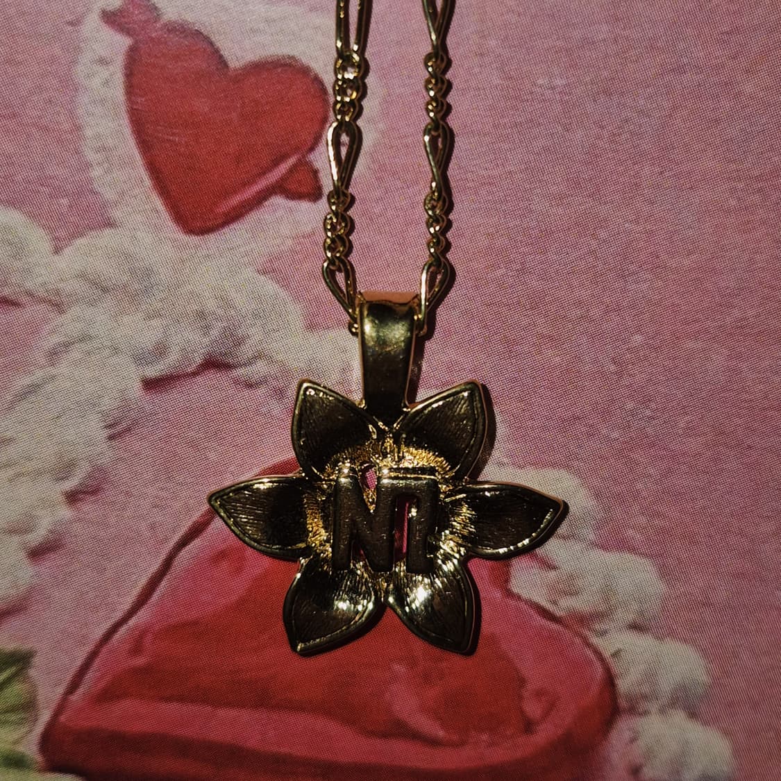 80s 프랑스 니나리치 꽃잎 로고 목걸이 상품이미지9