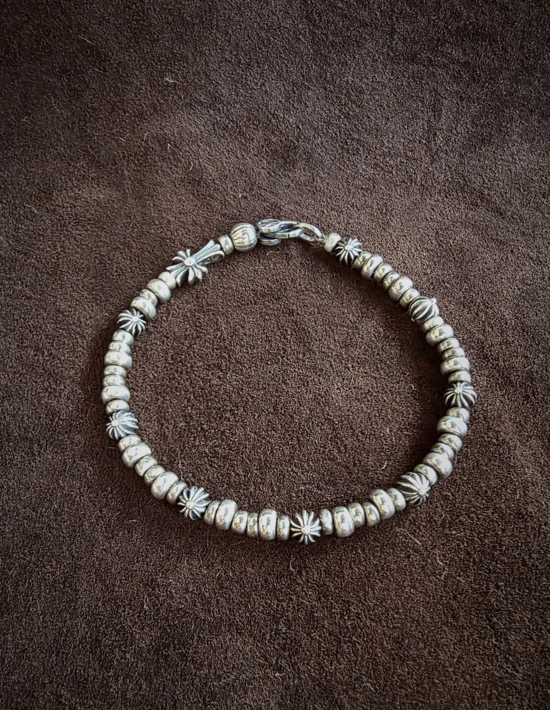 Silver 925 peace & cross bold bracelet 상품이미지1