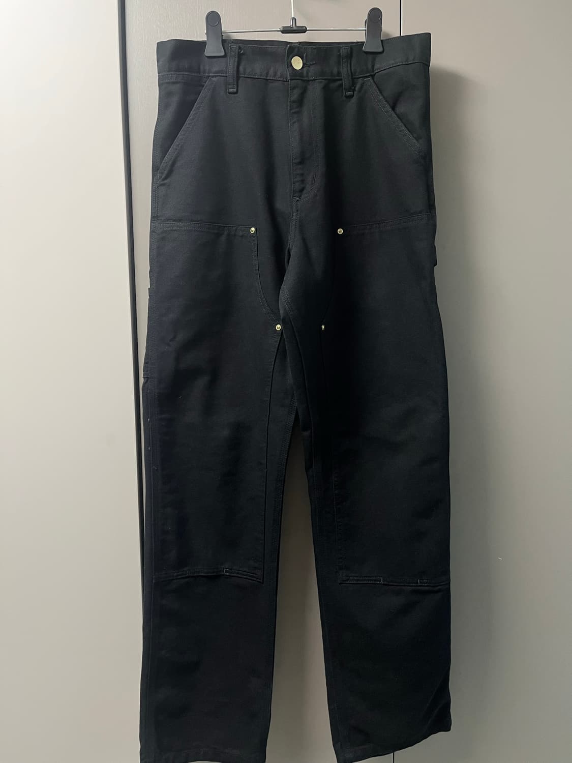 칼하트WIP 더블니 팬츠, Black 28x32 상품이미지1