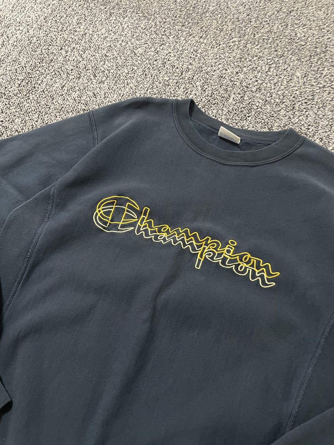 빈티지9. 일본빈티지 챔피온 리버스위브 로고 맨투맨 스웻셔츠 네이비 상품이미지2