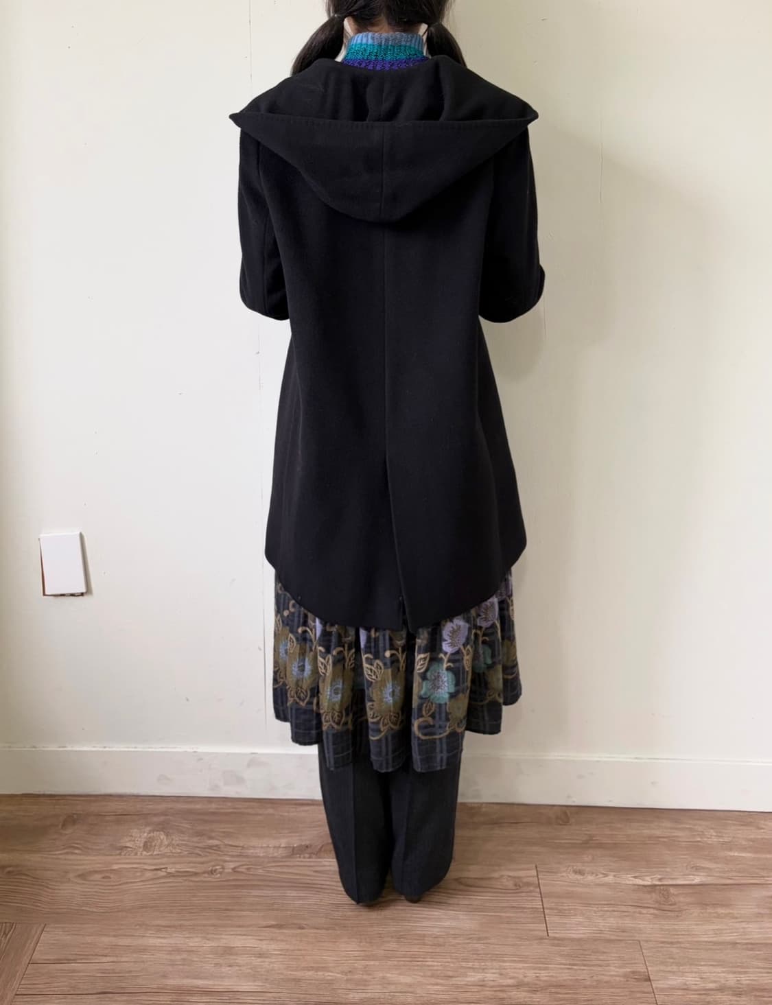 23 로로피아나 헤리티지 블랙 울 코트 상품이미지9