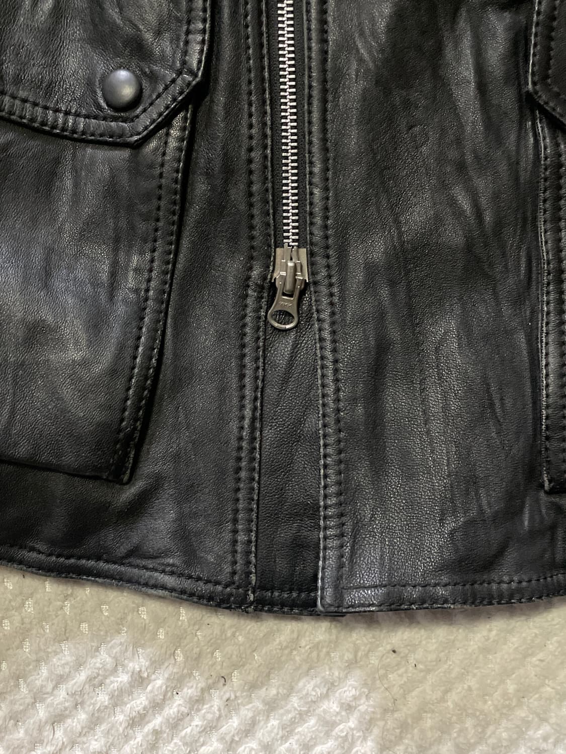 [48] ELOQ 웨스턴 무드 2WAY 램스킨 양가죽 바이커 레더 카코트 상품이미지6