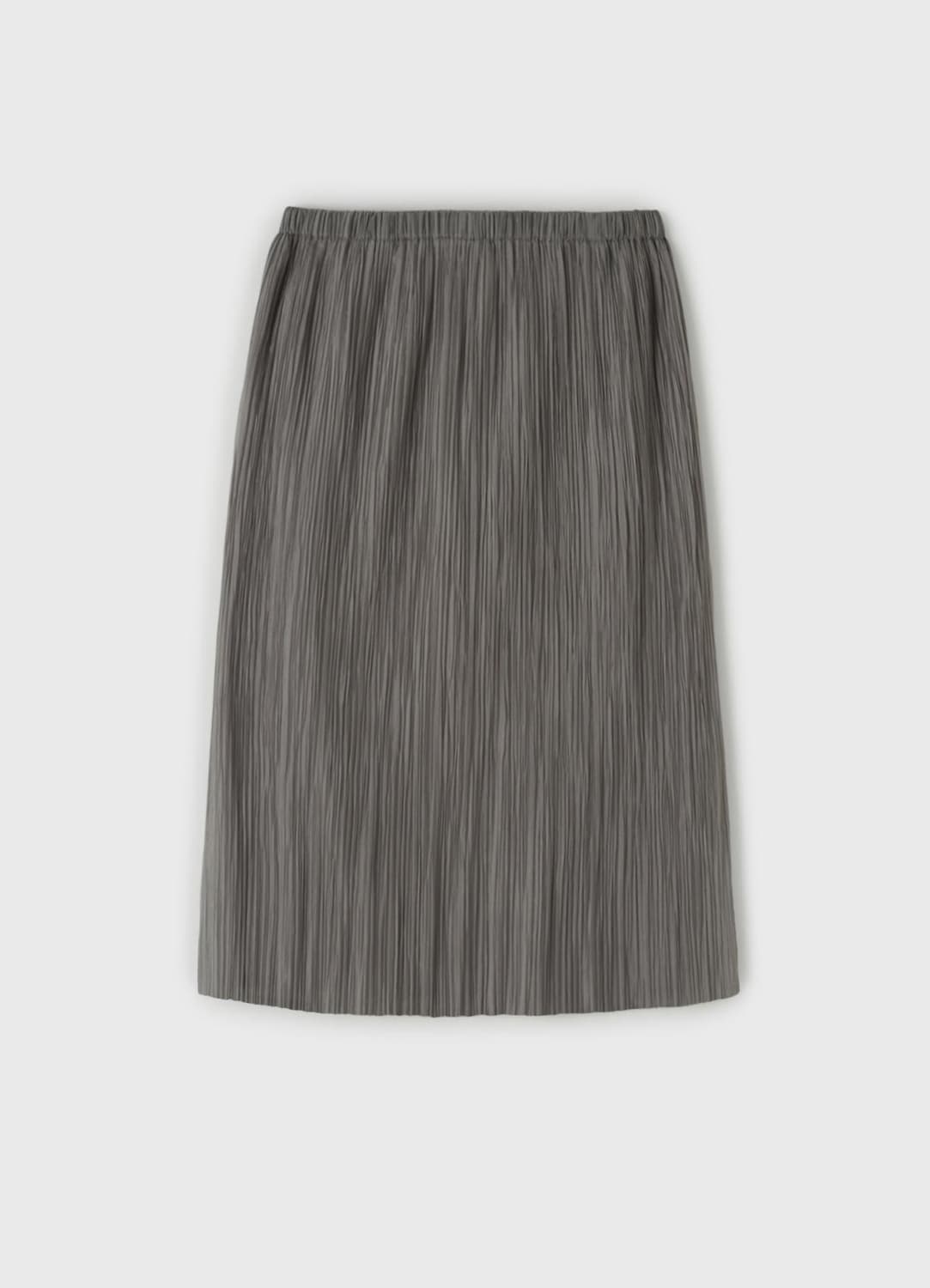 LFM Accord Crease Midi Skirt / Gray 상품이미지1