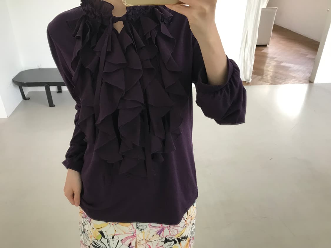 vintage purple ruffle long sleeve 상품이미지7