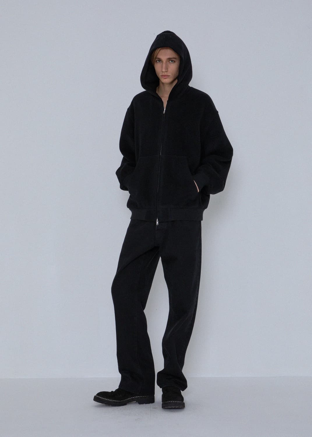 이니어 253 OVERSIZED DENIM JEANS (BLACK) 상품이미지1