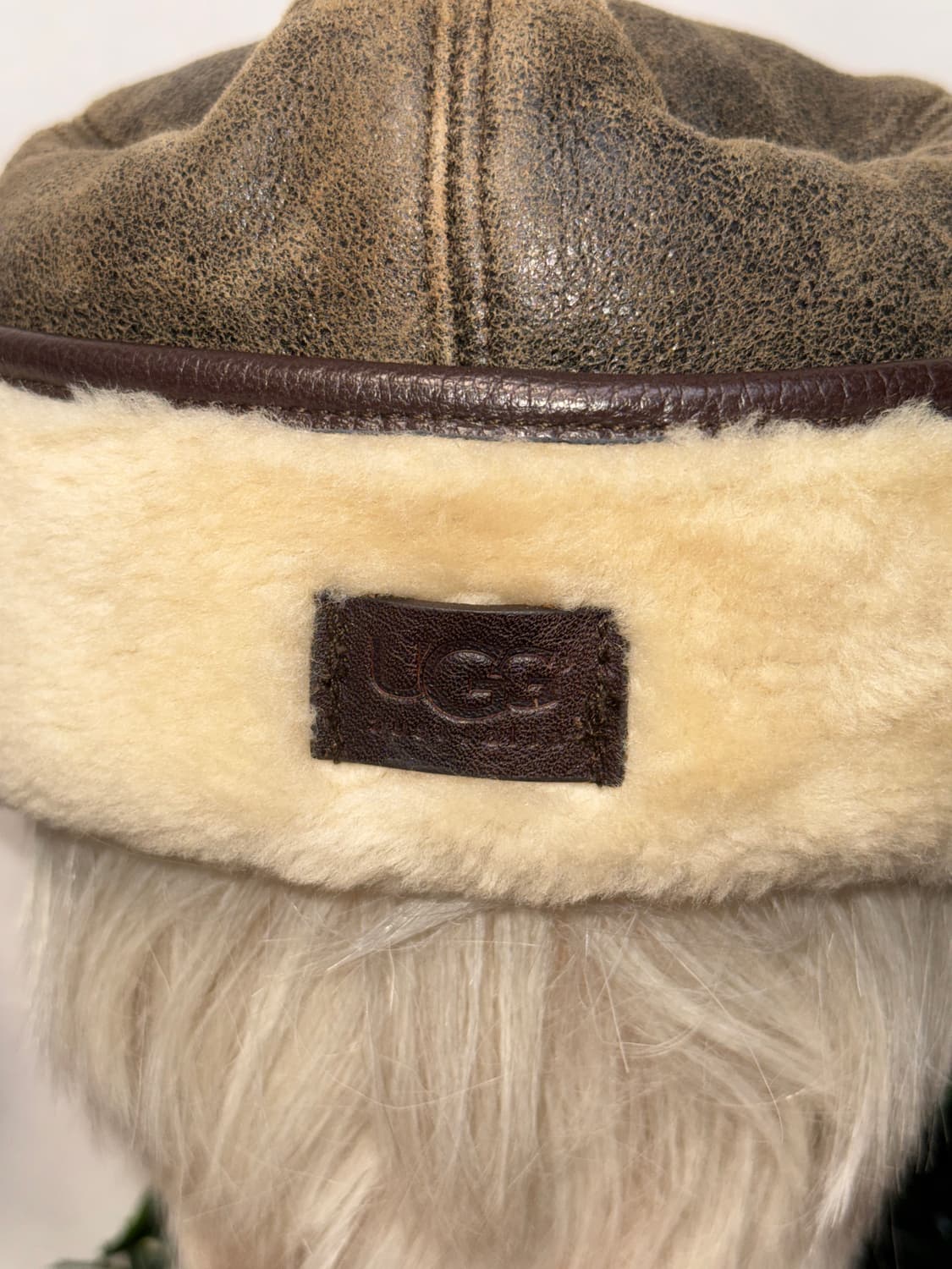 UGG ash brown lamb skin/ fur trapper hat 상품이미지5