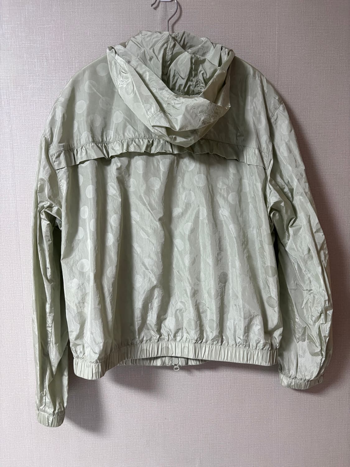 아메스 월드 와이드 GLOSSY DOT WINDBREAKER GREEN 상품이미지3