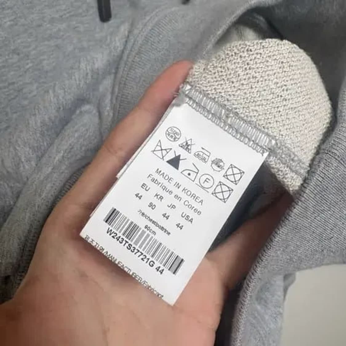 [44] 우영미 백로고 후드티 그레이 상품이미지4