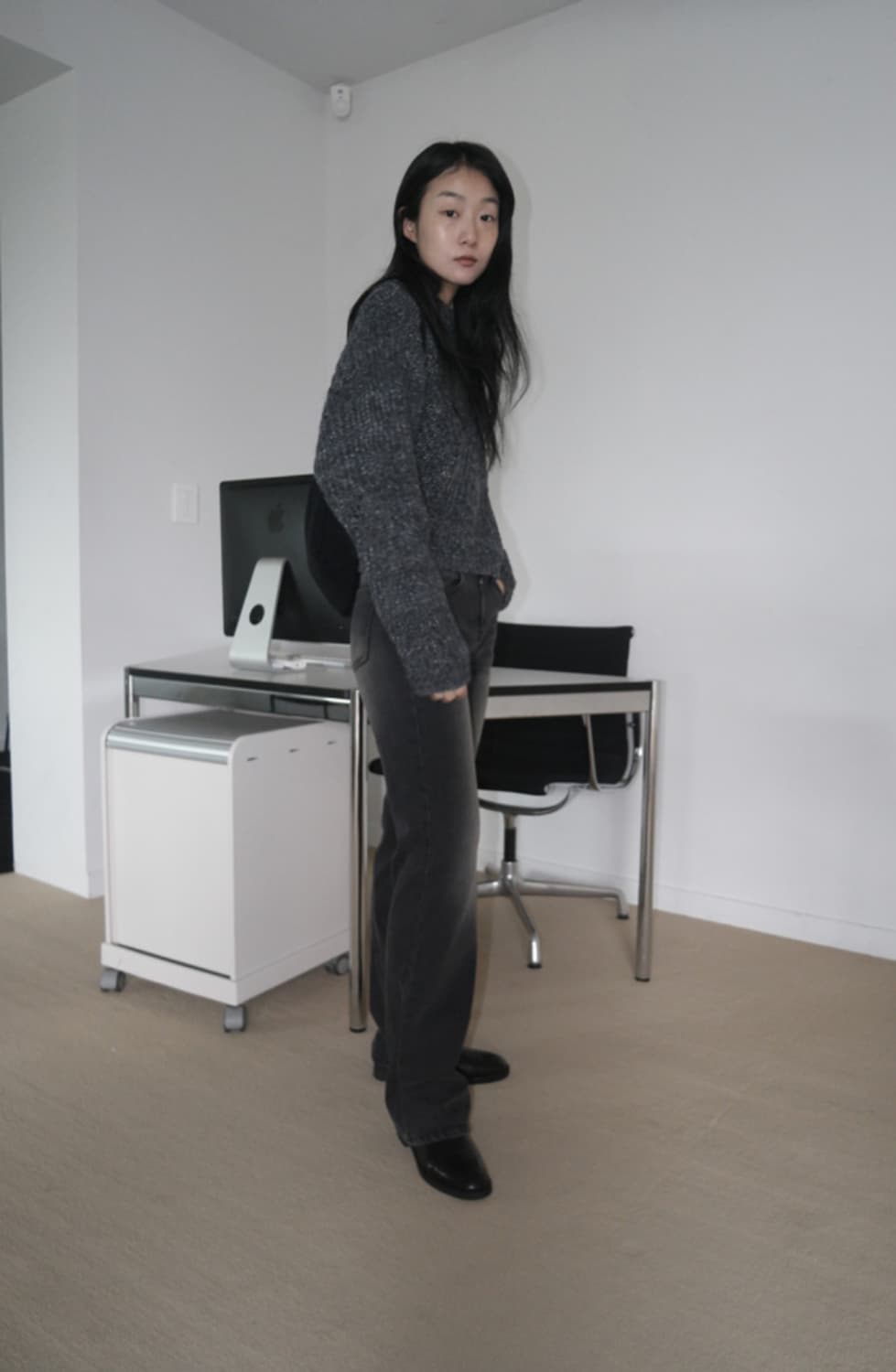 애프터먼데이 워싱데님 흑청 m사이즈 상품이미지3