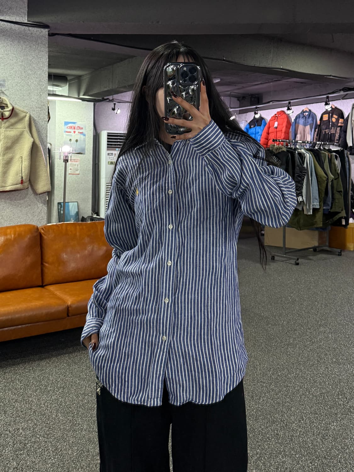 랄프로렌 클래식핏 스트라이프 셔츠 B4357 상품이미지1